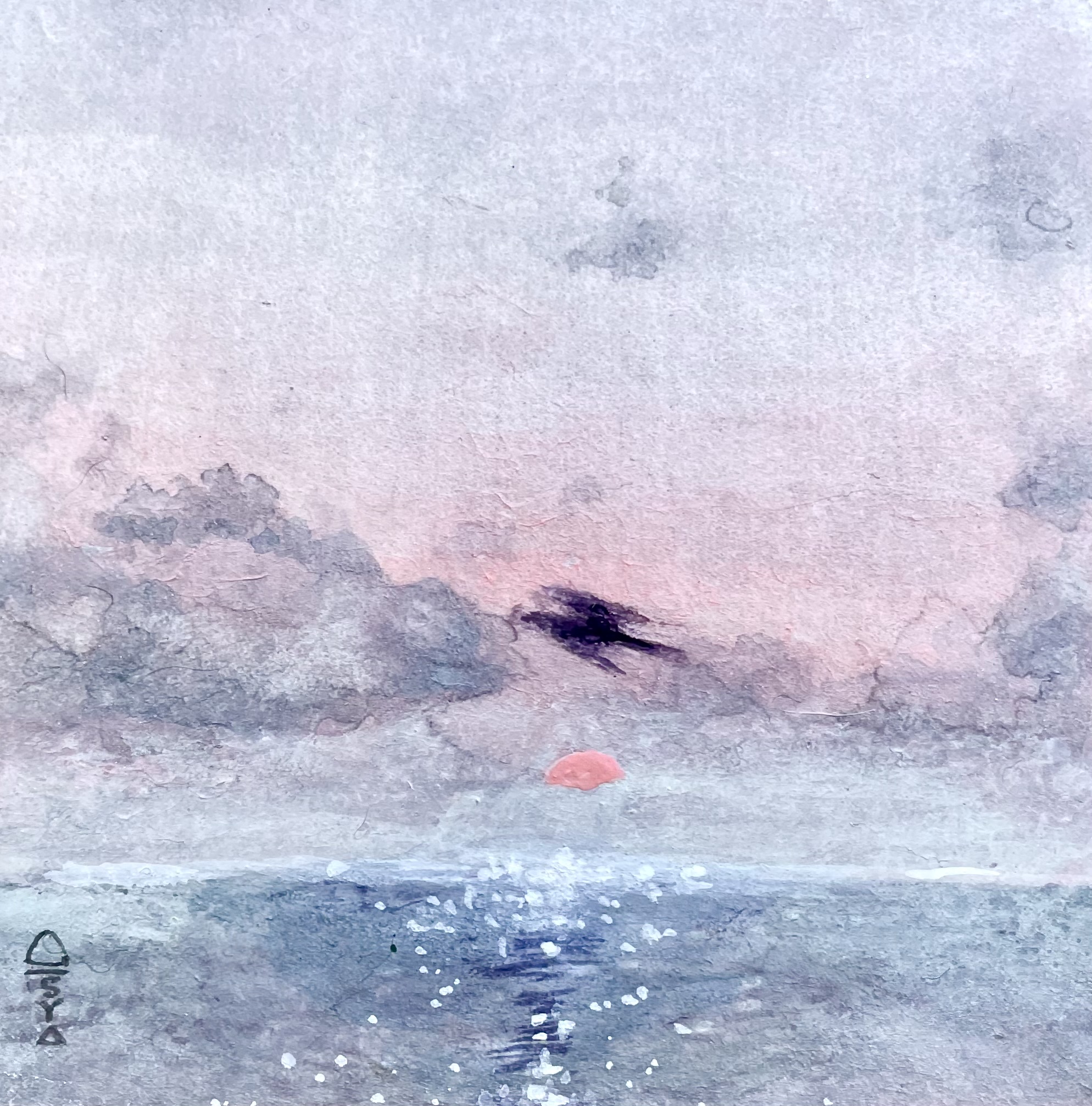 日暮れの鳥